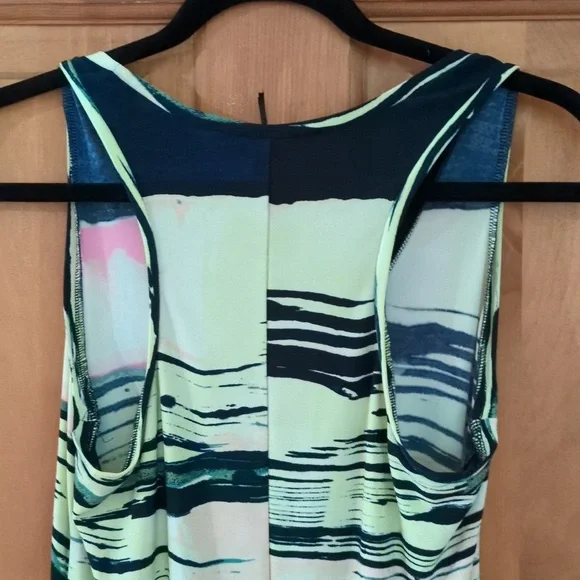 RACHEL Rachel Roy Michele South Beach Stripe Racer Back Hi Low Tank Dress M - Picture 9 of 16